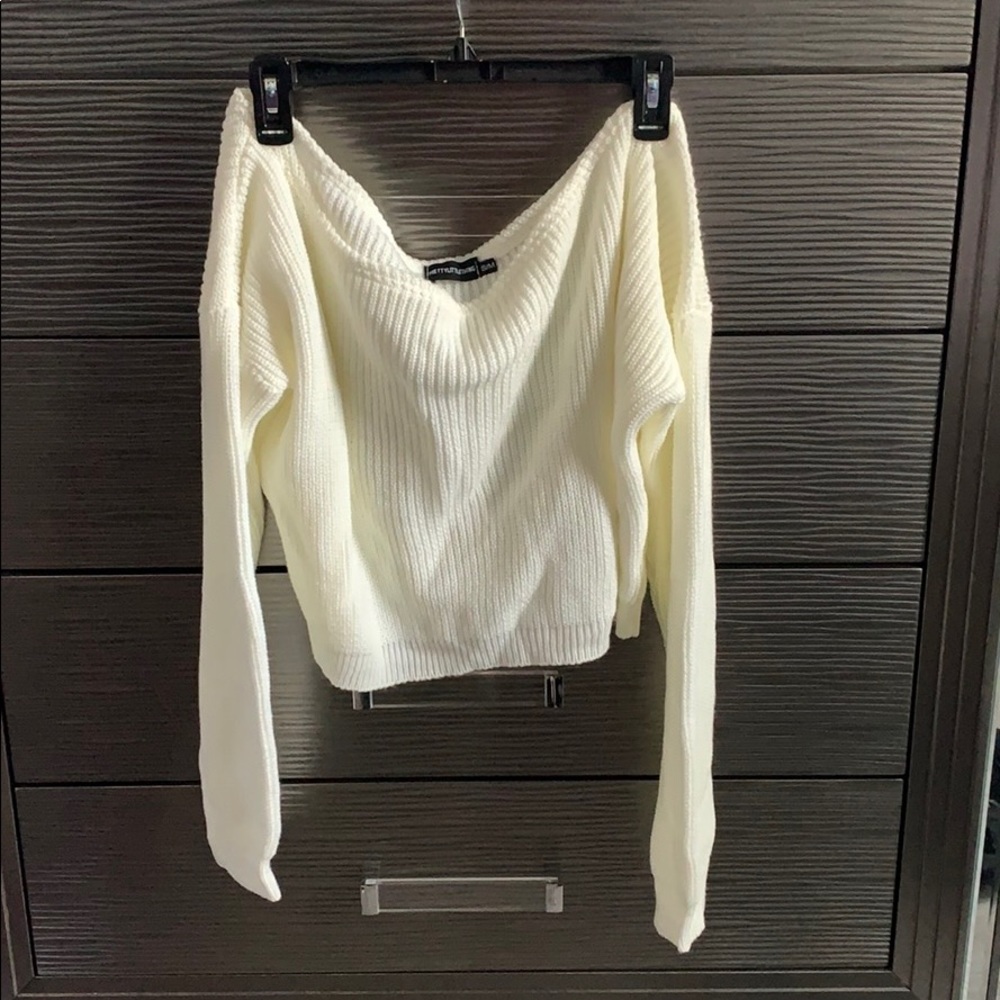 Off the shoulder sweater